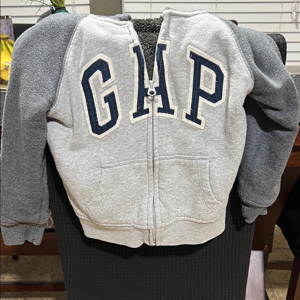GAP Kids Light Gray and Dark Gray Hoodie